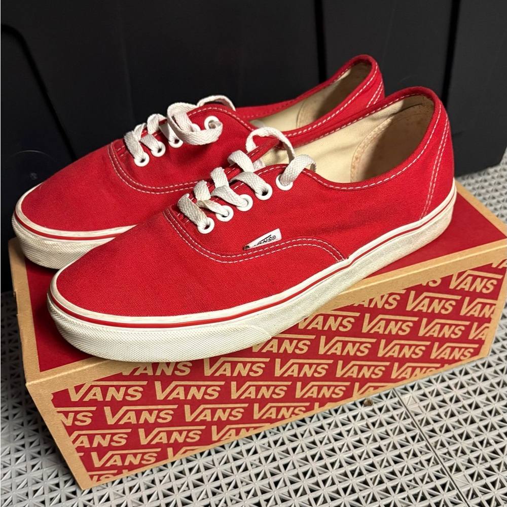 Vans Bold Red Canvas Shoes